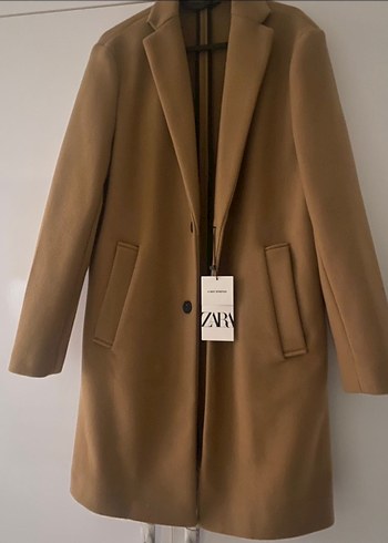 Düğmeli Camel Erkek Kaban - Görsel 2