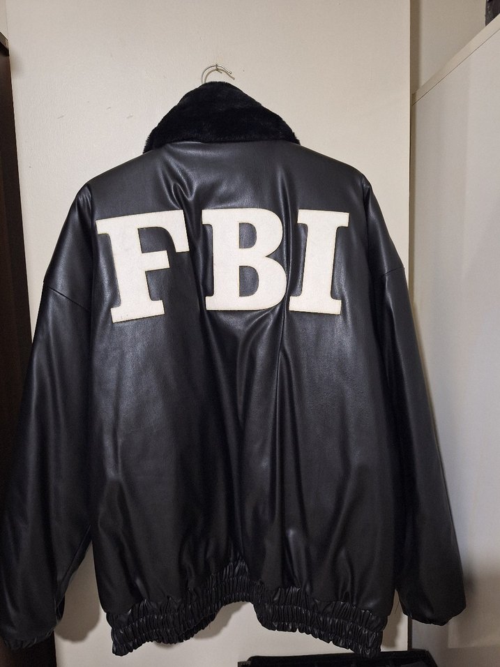 Siyah Kürklü FBI Deri erkek Ceket - Görsel 2