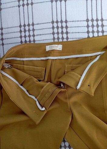 40 Beden altın Renk Kumaş pantolon 