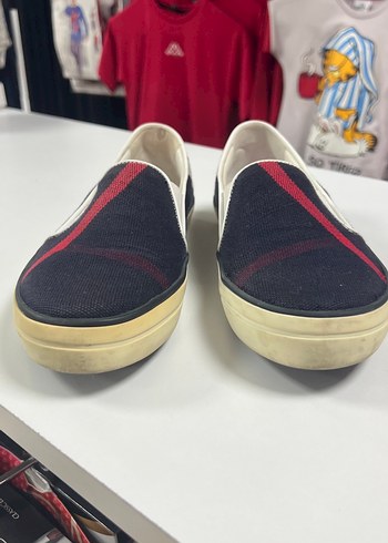 Erkek Lacivert Ekoseli Kaydırma Ayakkabı - Görsel 2