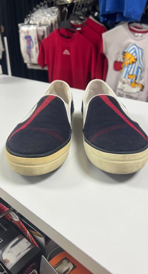 Erkek Lacivert Ekoseli Kaydırma Ayakkabı - Görsel 2