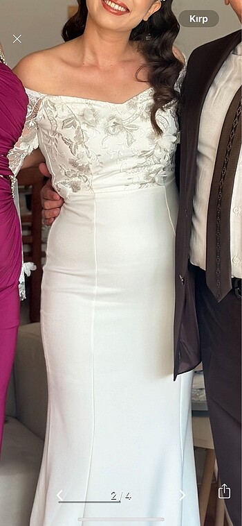 Balık gelinlik nikah nişan çekim elbisesi - Görsel 5