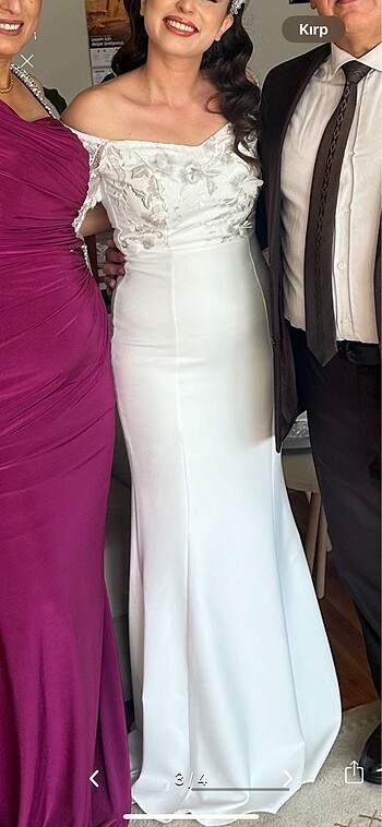 Balık gelinlik nikah nişan çekim elbisesi - Görsel 4