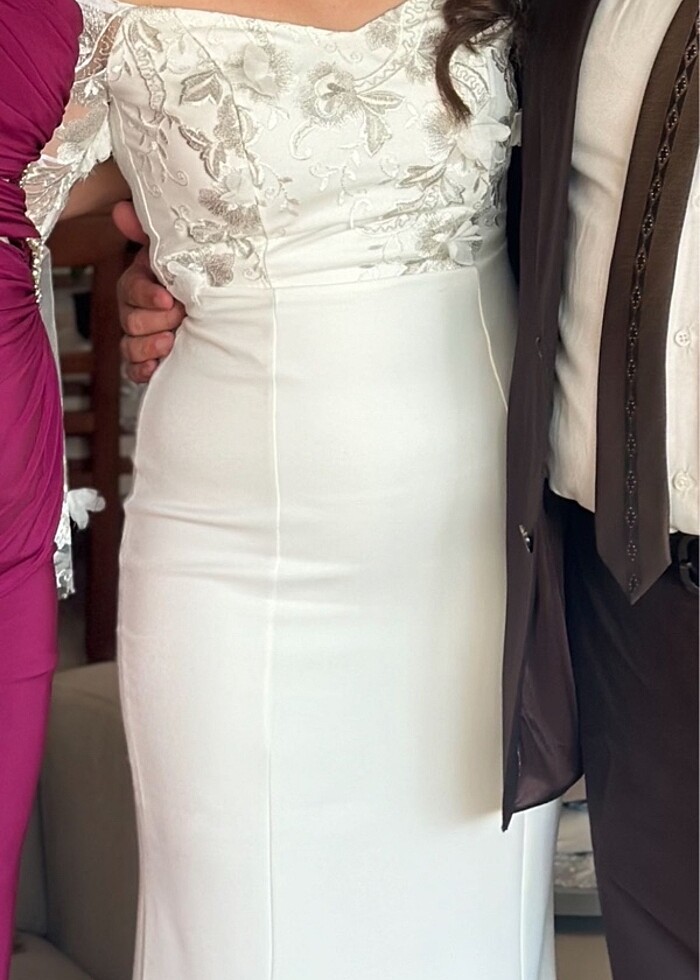 Balık gelinlik nikah nişan çekim elbisesi - Görsel 5