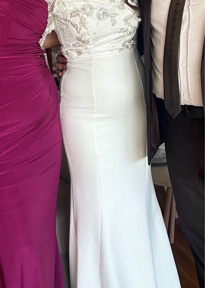 Balık gelinlik nikah nişan çekim elbisesi - Görsel 4