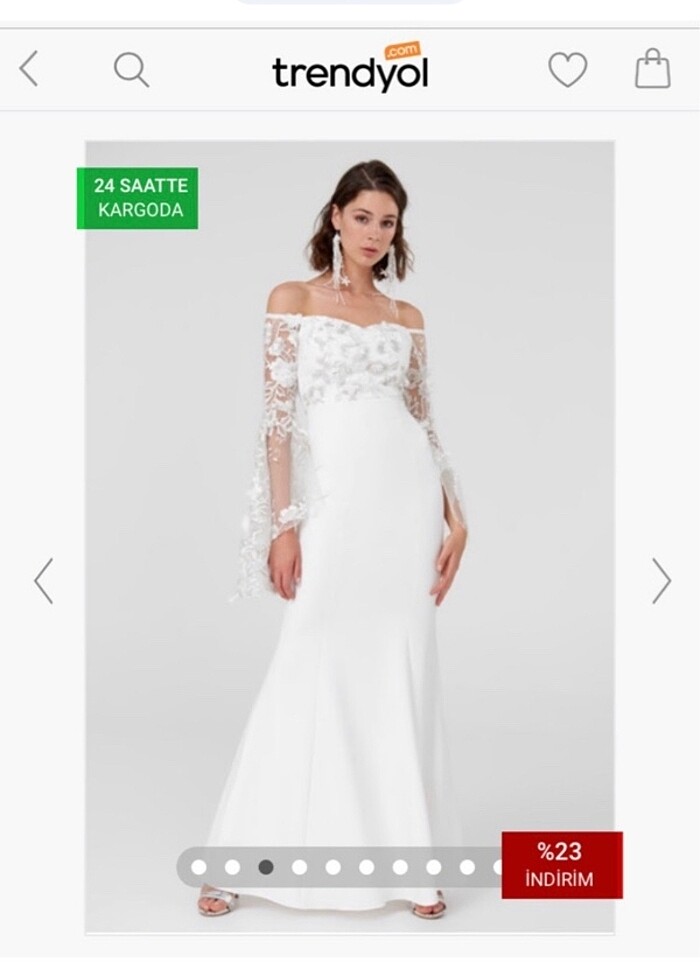 Balık gelinlik nikah nişan çekim elbisesi - Görsel 2