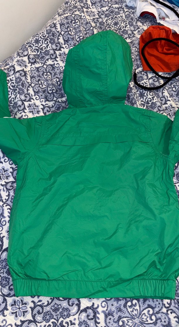 Fermuarlı Yeşil Erkek Çocuk Yağmurluk - Görsel 2