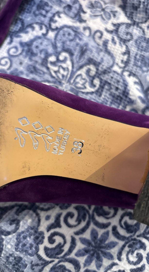 Mor Süet Stiletto Kadın Ayakkabı - Görsel 3