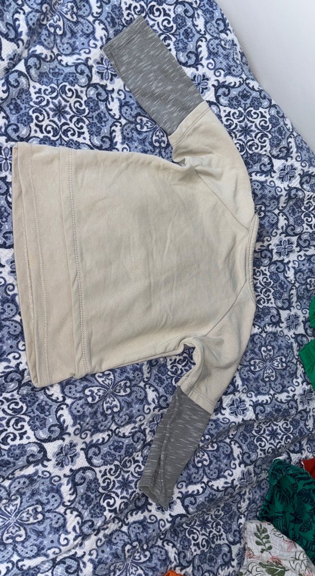 Bej Uzun Kollu Bebek Üstü Düğmeli - Görsel 2