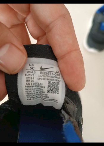 Nike Nike Erkek Çocuk Mavi Siyah Spor Ayakkabı