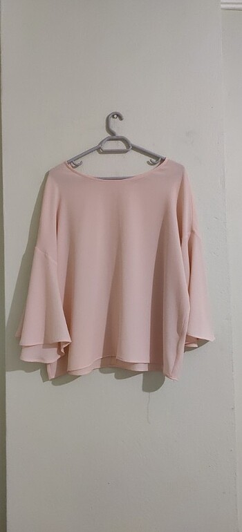 Pembe şifon bluz
