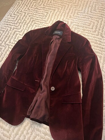 s Beden bordo Renk FABRİKA 1 KERE GİYİLMİŞ CEKET