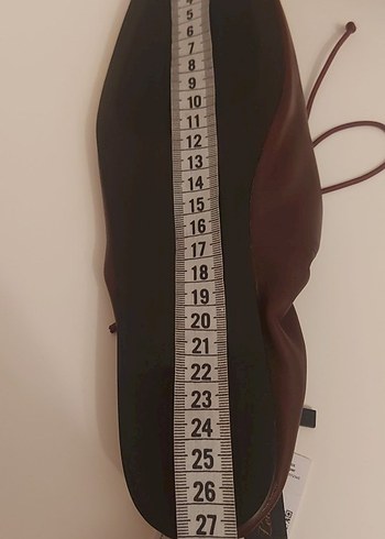 Bordo Deri Kadın Babet - Görsel 8