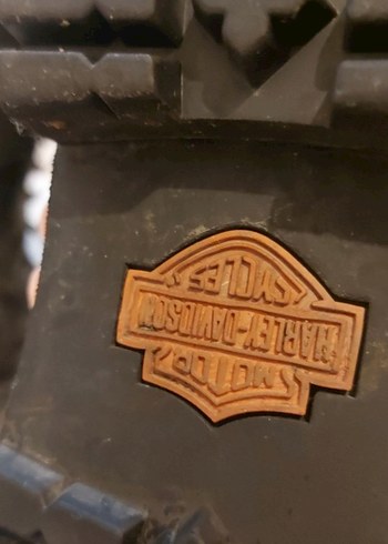 Harley Davidson Siyah Deri Kadın Biker Bot - Görsel 5