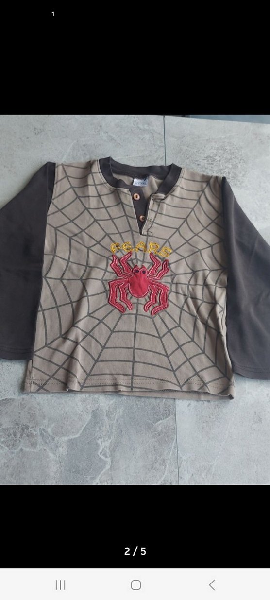 Erkek Çocuk Gri Baskılı Uzun Kollu kazak - Görsel 2