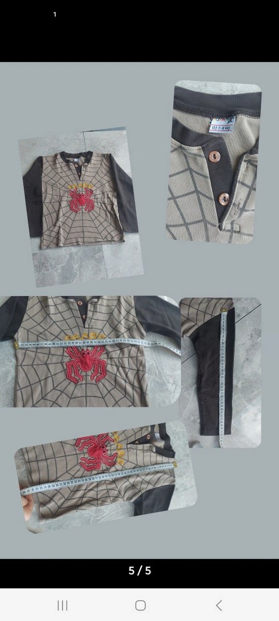 Erkek Çocuk Gri Baskılı Uzun Kollu kazak - Görsel 5