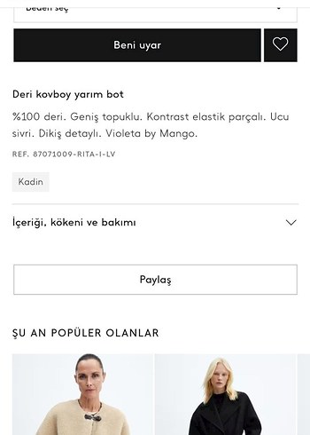 mango deri kovboy bot - Görsel 5