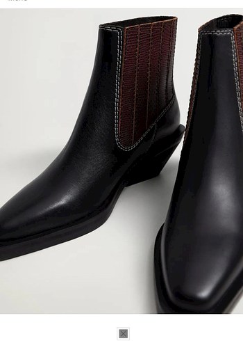 mango deri kovboy bot - Görsel 4