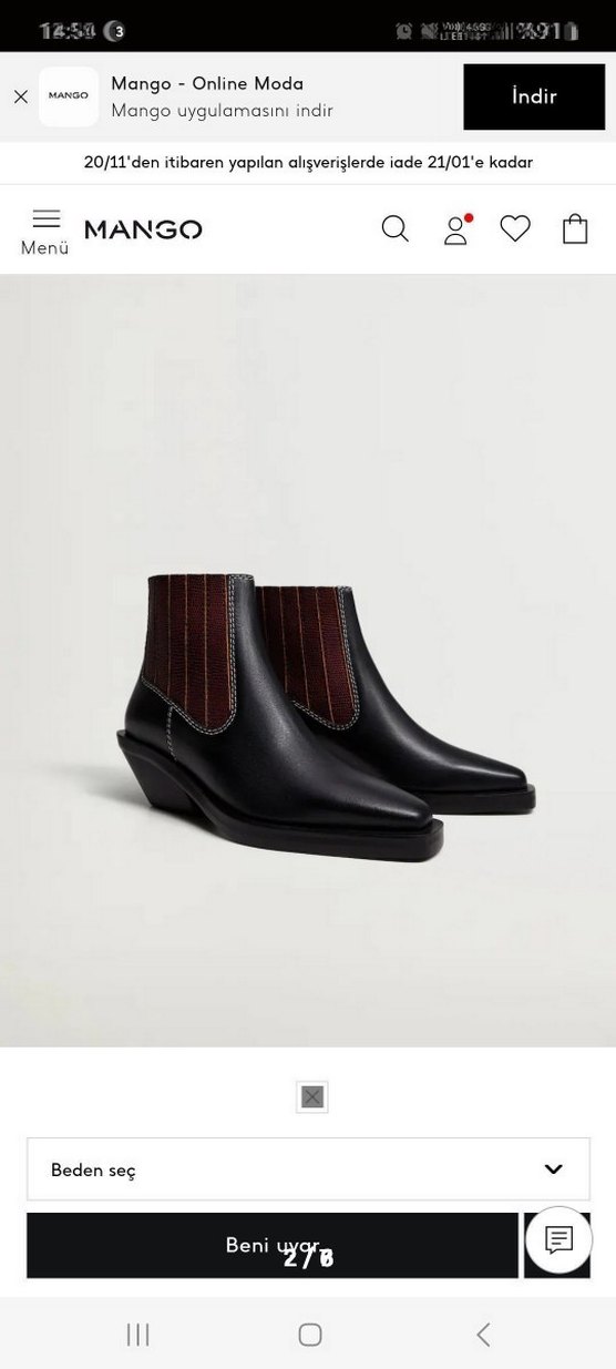 mango deri kovboy bot - Görsel 2