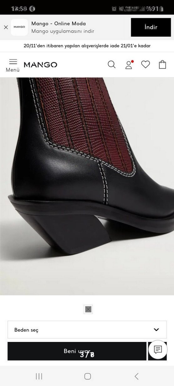 mango deri kovboy bot - Görsel 3