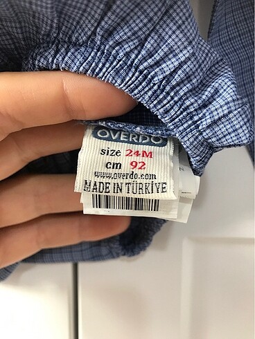 18-24 Ay Beden mavi Renk Gömlek zıbın overdo