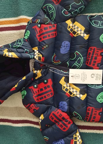 Erkek Bebek Çok Renkli Desenli Fermuarlı Tulumu - Görsel 3