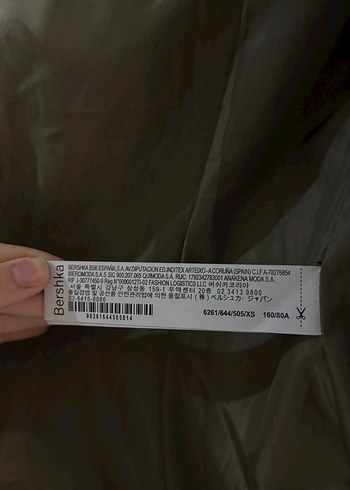 BERSHKA Haki Kapüşonlu Kadın Mont - Görsel 9