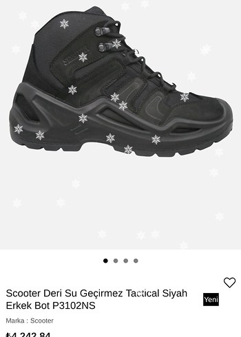 Scooter Siyah Erkek Tactical Bot P3102NS - Görsel 2