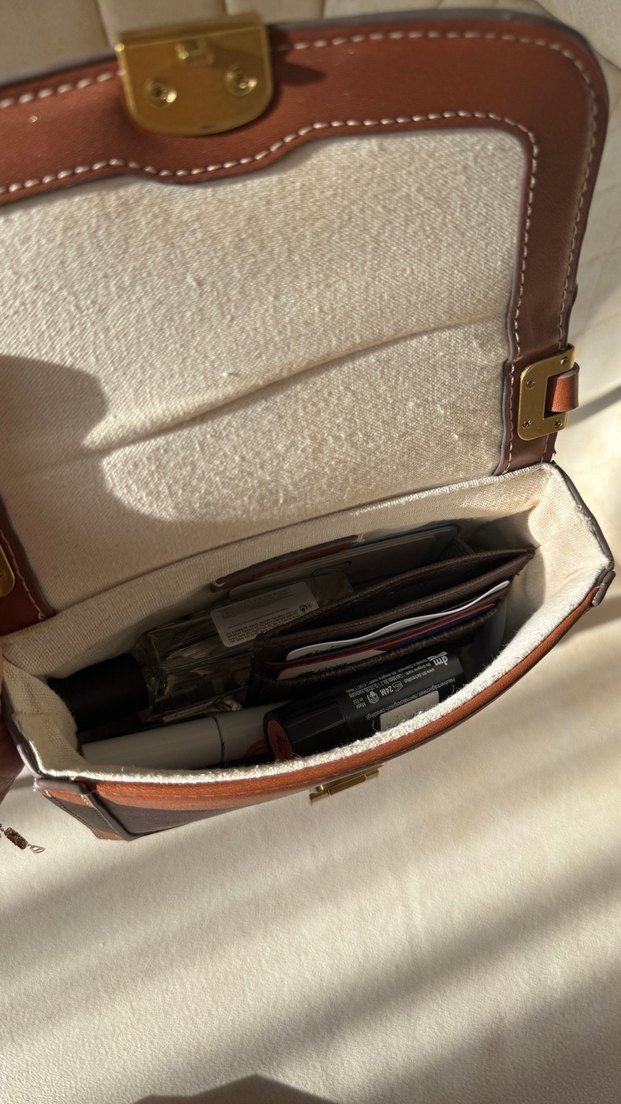 Klasik Şıklıkta Kahverengi Deri Kadın Çanta - Görsel 5