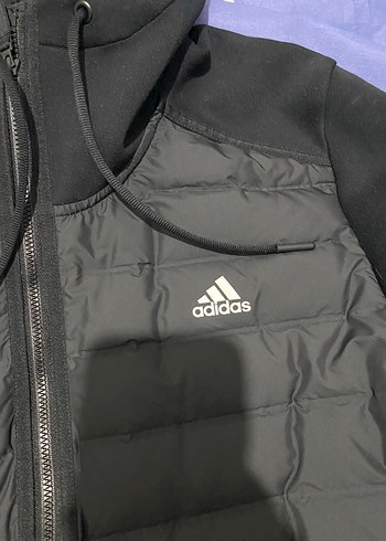 Siyah Adidas Kapüşonlu Erkek Mont - Görsel 2