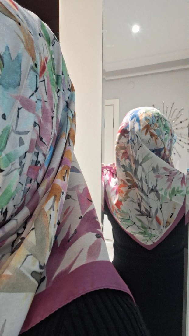 Renkli Bohem Kadın Eşarp - Görsel 3