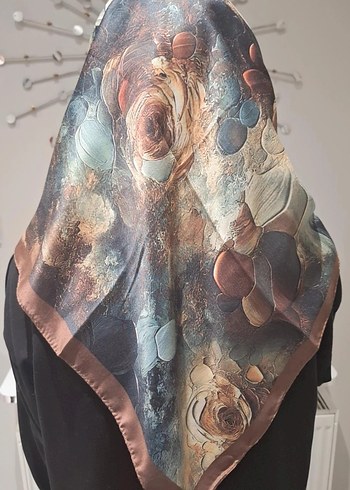 Bohem Tarzda Kahverengi Kadın Şal - Görsel 2