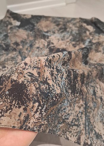 Kadın Gri Bej Özel Desenli Şal - Görsel 2