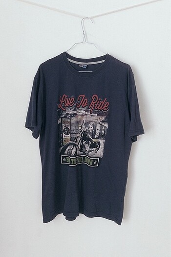 Vintage Unisex Motorcu Tişört