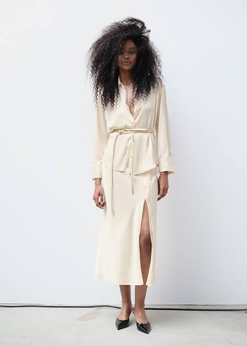 ZARA SATEK KUŞAKLI GÖMLEK