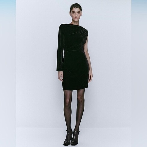 Massimo Dutti MASSİMO DUTTI KADİFE ELBİSE