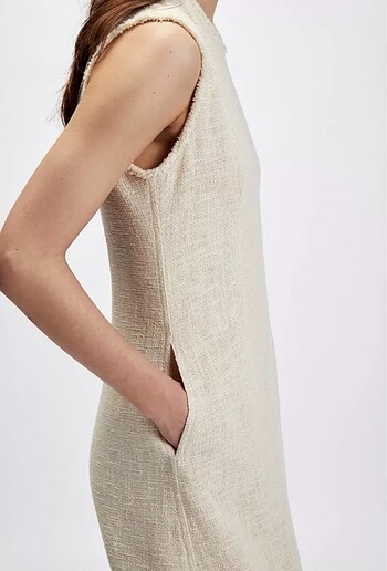 xl Beden beyaz Renk ZARA ELBİSE