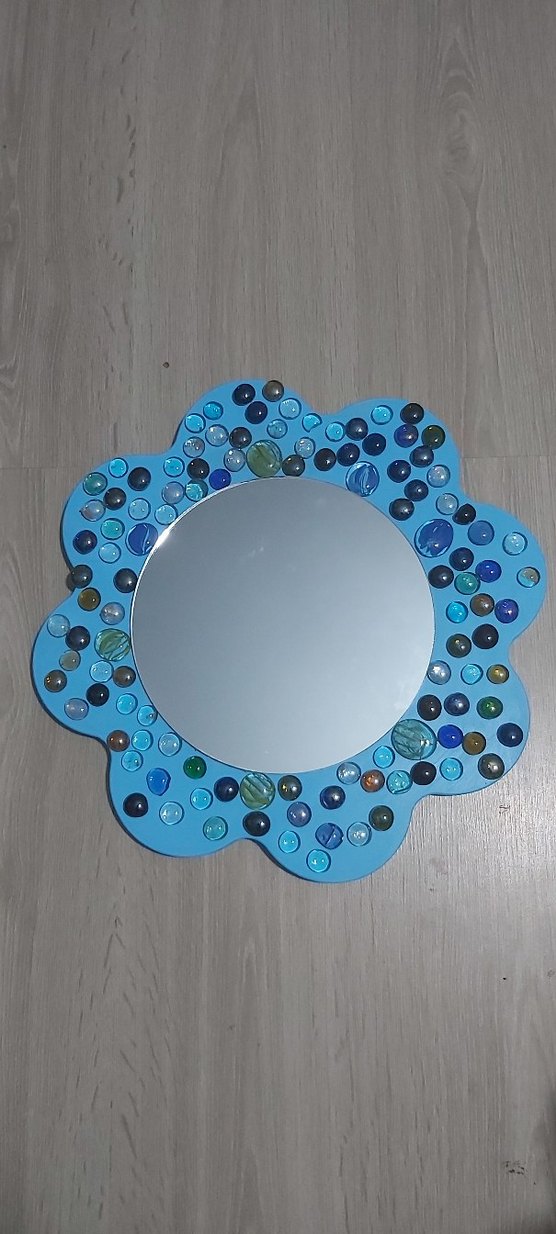 Mavi Çerçeveli Dekoratif Ayna - Görsel 3