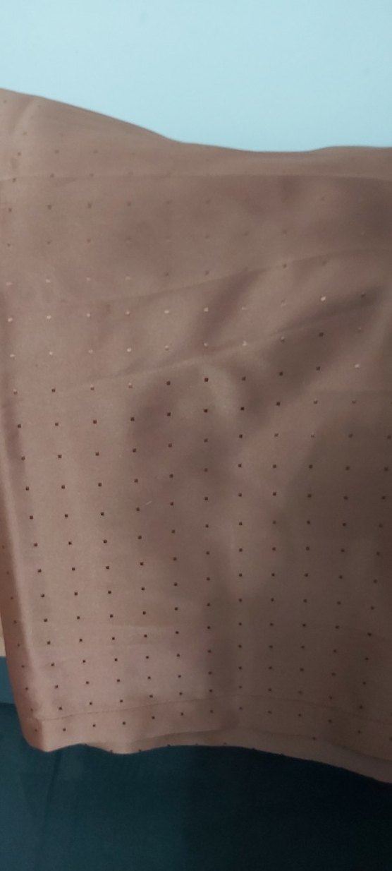 kahverengi 2 adet fon perde duz - Görsel 2