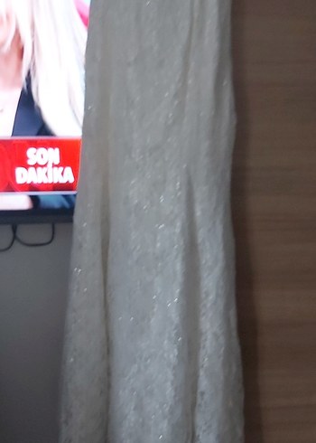 Uzun Kollu Straplez Beyaz A-Line Gelinlik - Görsel 5