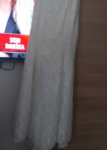 Uzun Kollu Straplez Beyaz A-Line Gelinlik - Görsel 7