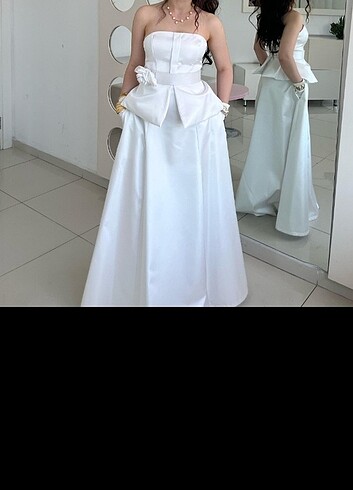 Adil Işık Nikah elbise set elbise kep eldiven dahil