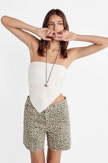 Stradivarius Leopar Desenli Şort