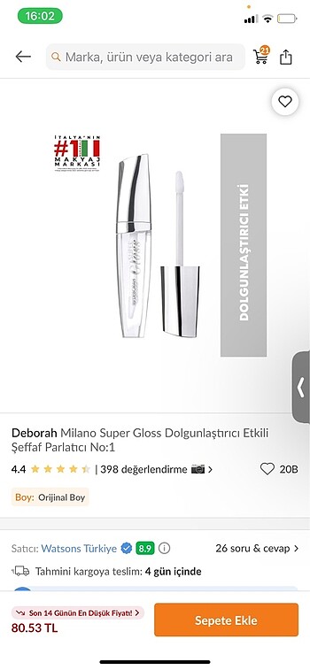 Deborah Milano Süper Gloss