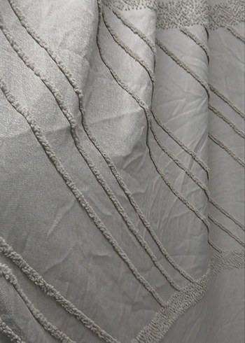 Bej Gri Çizgili Konvansiyonel fon Perde - Görsel 3