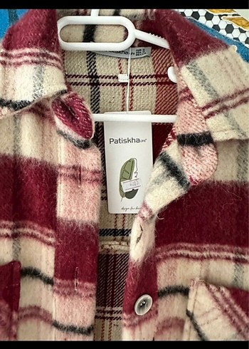 Zara Bordo Ekoseli Düğmeli Yün Gömlek