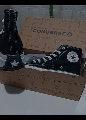 39 Beden siyah Renk CONVERSE RUN STAR SPOR AYAKKABI