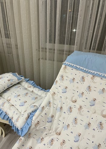 Pamuklu  Bebek Uyku Seti 8 parça - Görsel 3