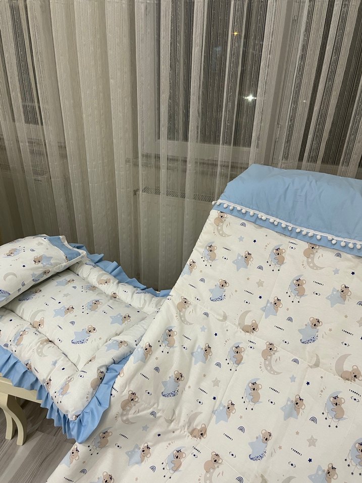 Pamuklu  Bebek Uyku Seti 8 parça - Görsel 3