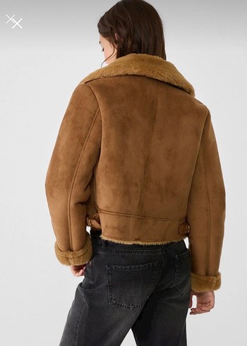Stradivarius Stradivarius Biker Kürklü Mont